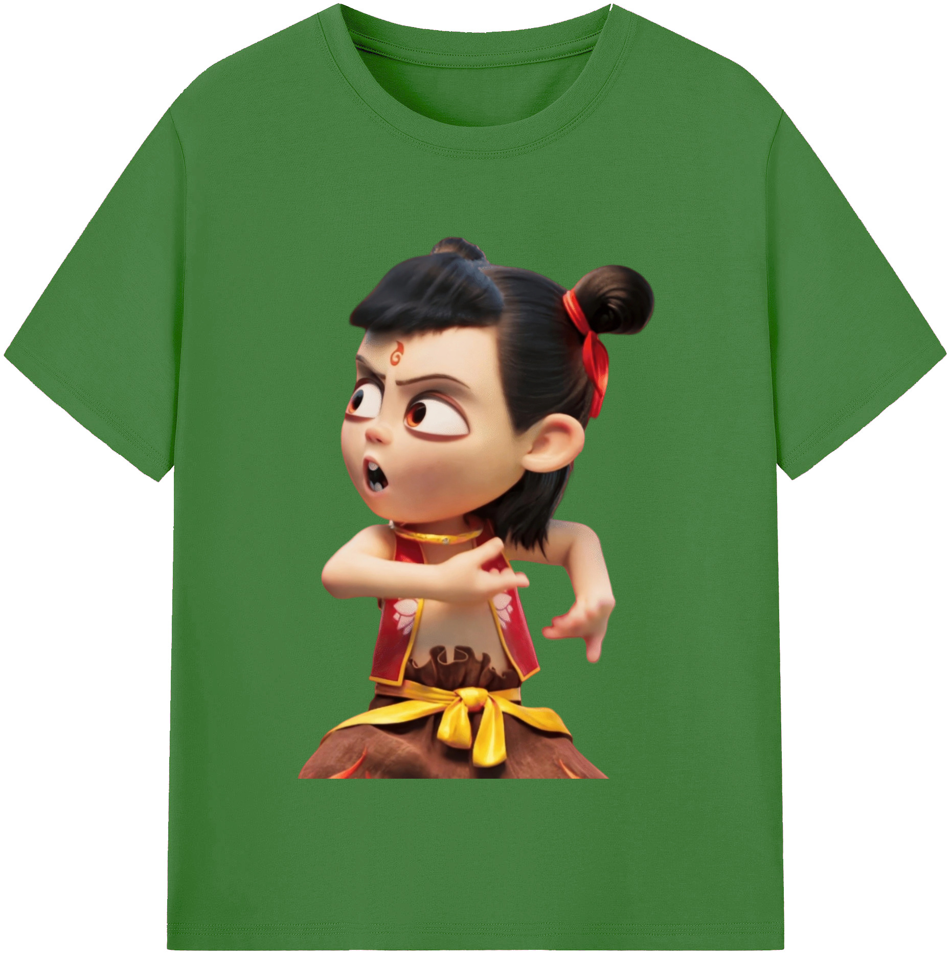 （画像用） Ne Zha 2 ナタ 魔童の大暴れ レディースカジュアルプリントTシャツ（綿100％）